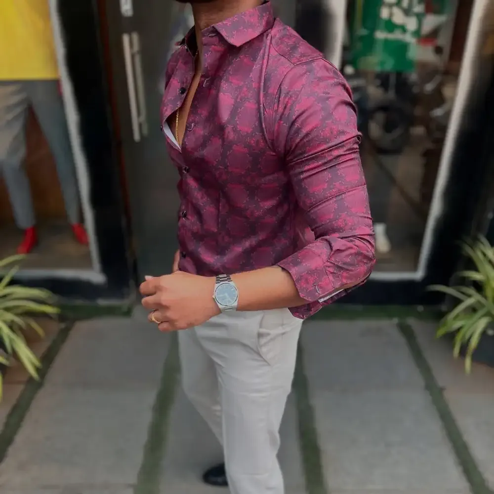 Men'S Style Casual Pattern Shirt