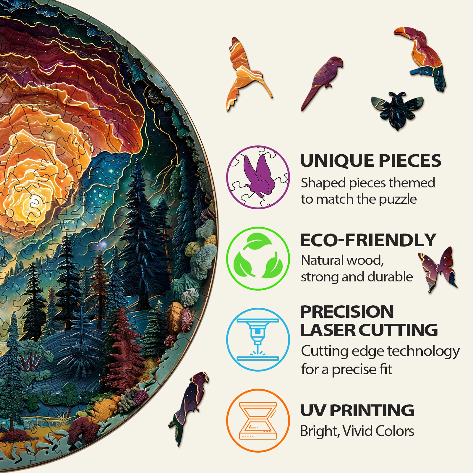 Cave Sky Wooden Jigsaw Puzzle