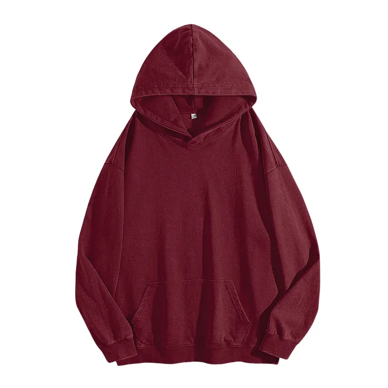 Women's Oversized Acid Wash Cotton Hoodie