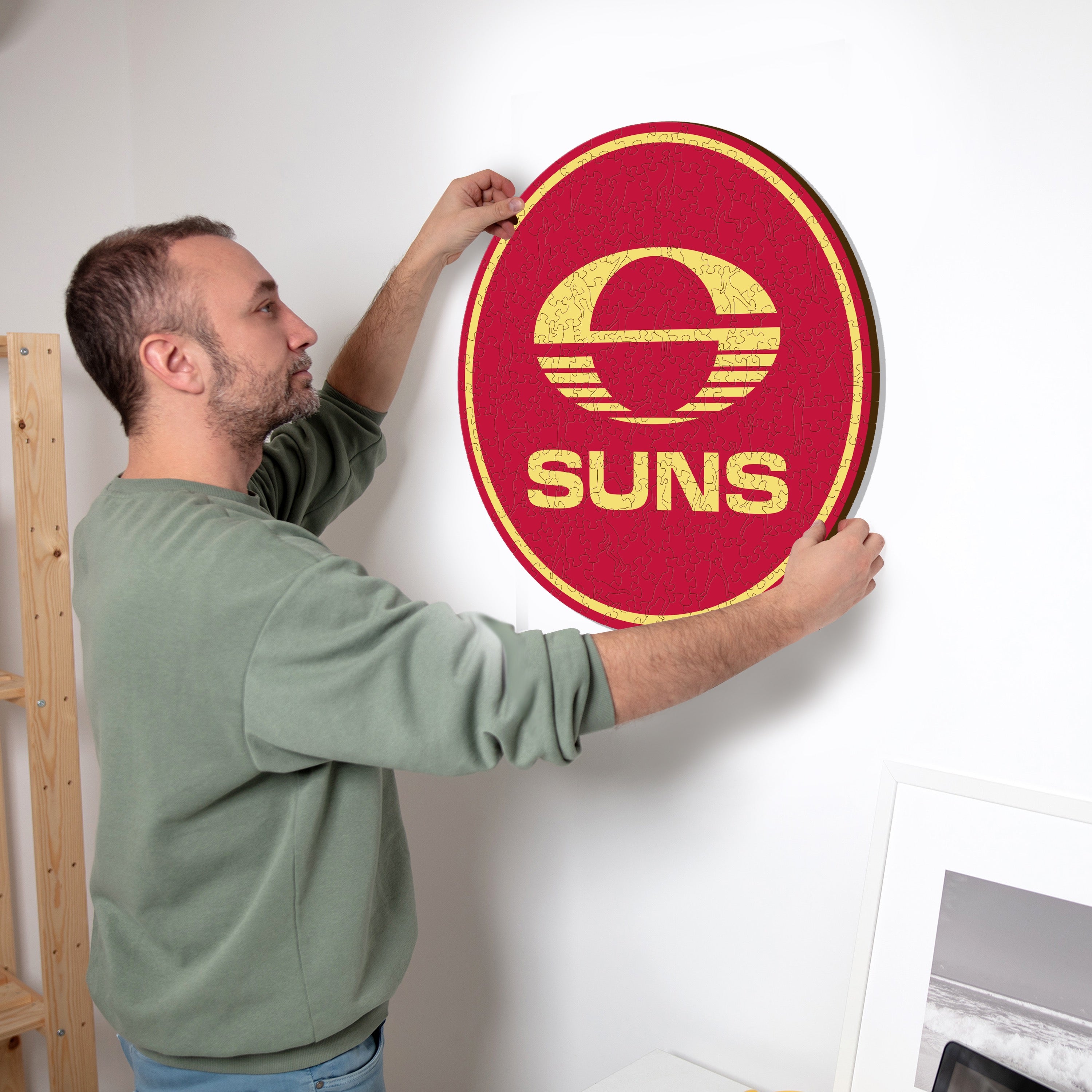 Gold Coast Suns FC Logo - Wooden Puzzle