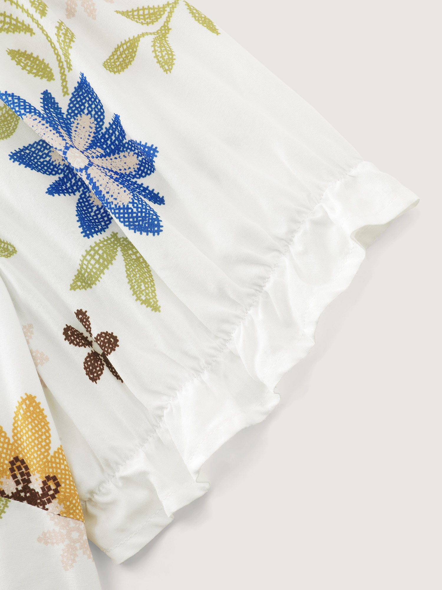 Large Floral Print Fit And Flare Midi Dress