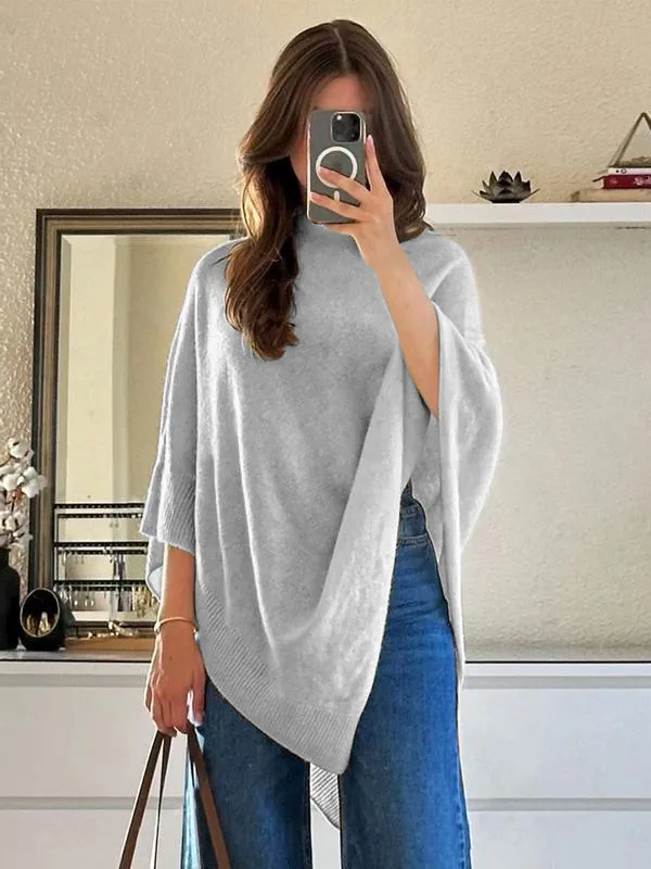 Women's Plain Loose Elegant Fashion Sweater Shawl