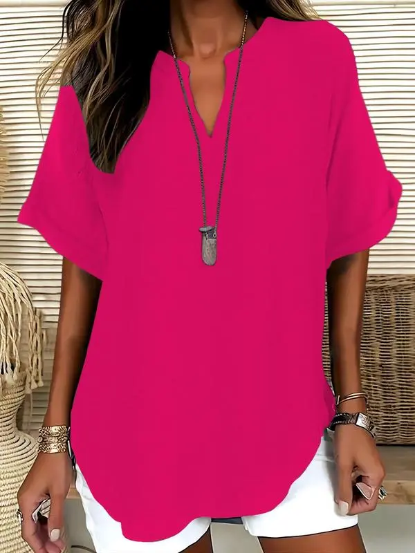 Women's Plain Shortsleeve Blouse (Just $3 Each!)