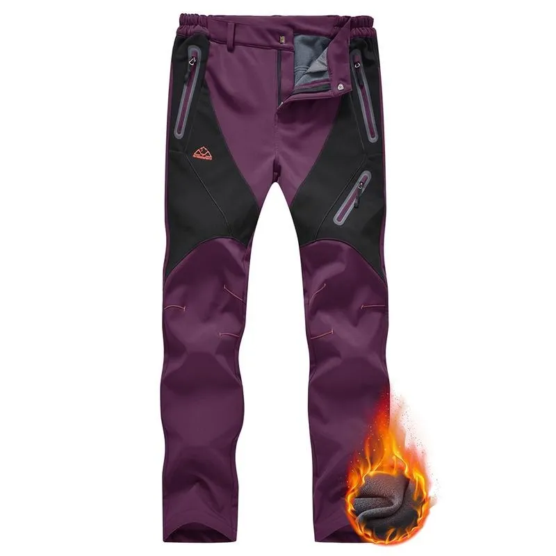 Women's Snow Pants Waterproof Insulated Fleece Thermal Ski Hiking Snowboard Pants