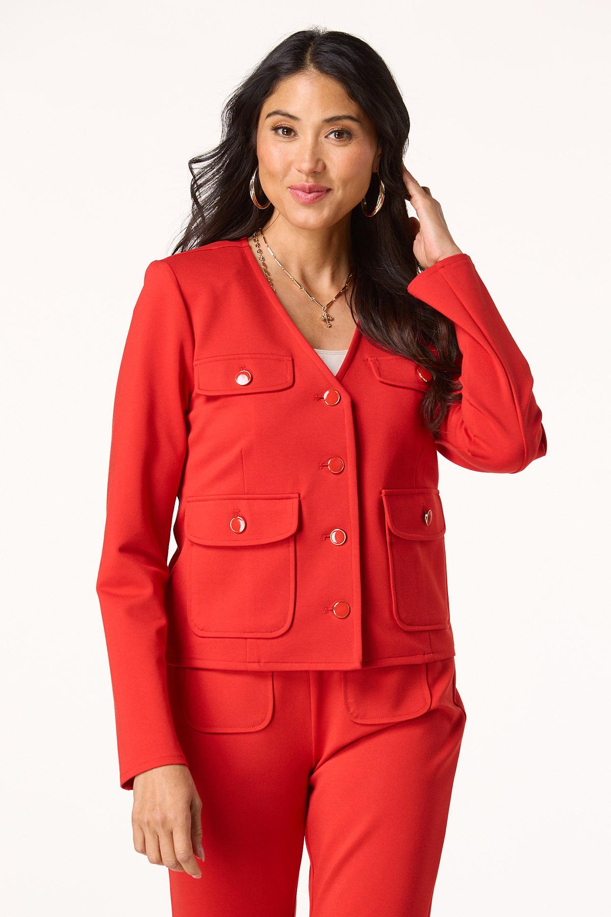 Red Ponte Blazer