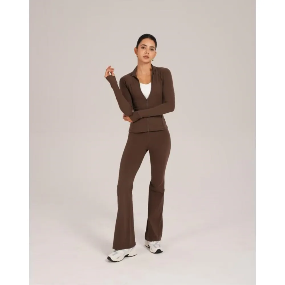 2PCS Slim-It BBL Jacket and Flare Leggings Daily Set