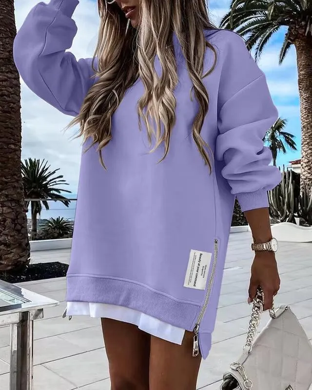 Womens Long Sleeve Pullover Sweatshirt