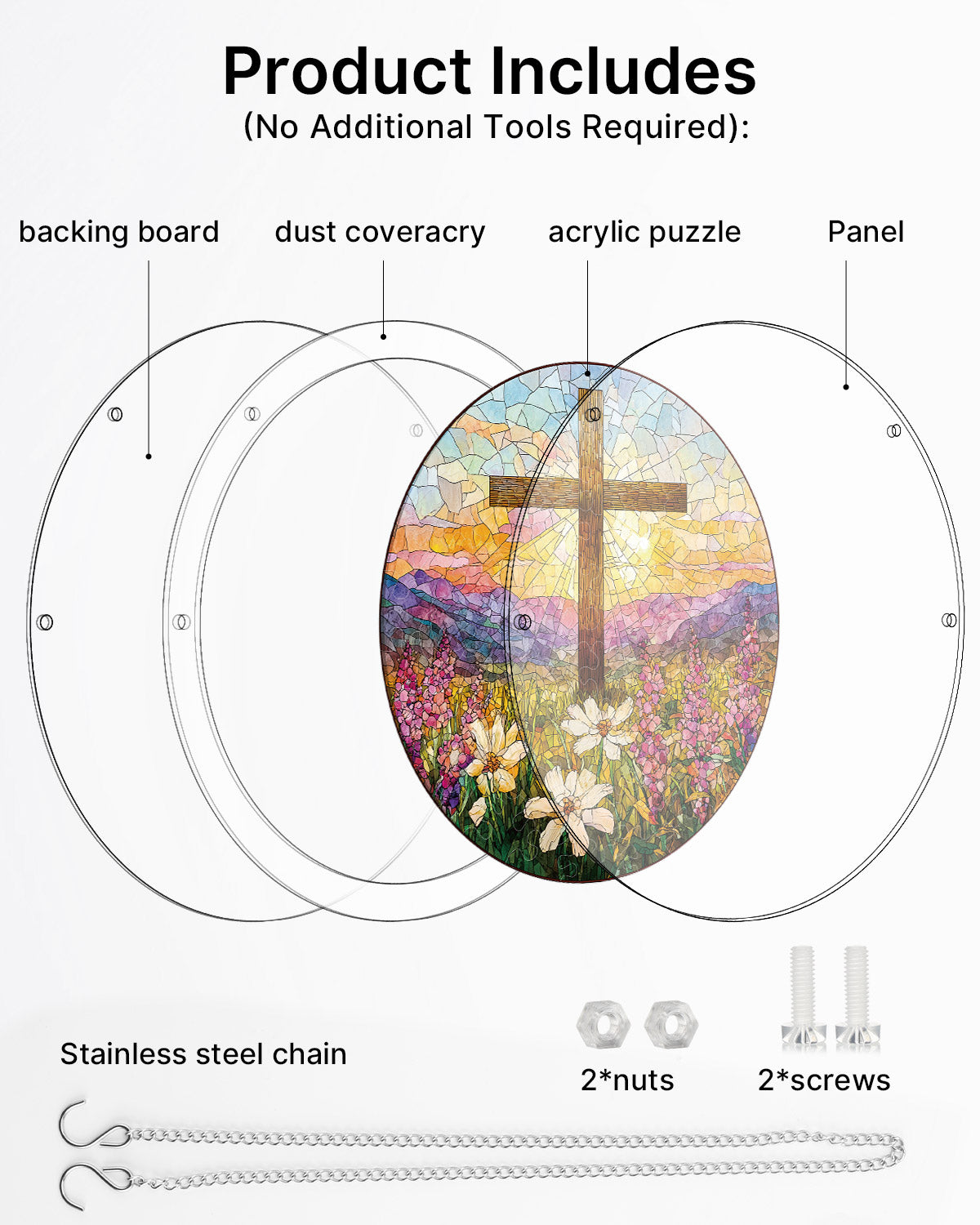 Garden of Holy Light Light Suncatcher-Acrylic Window Art