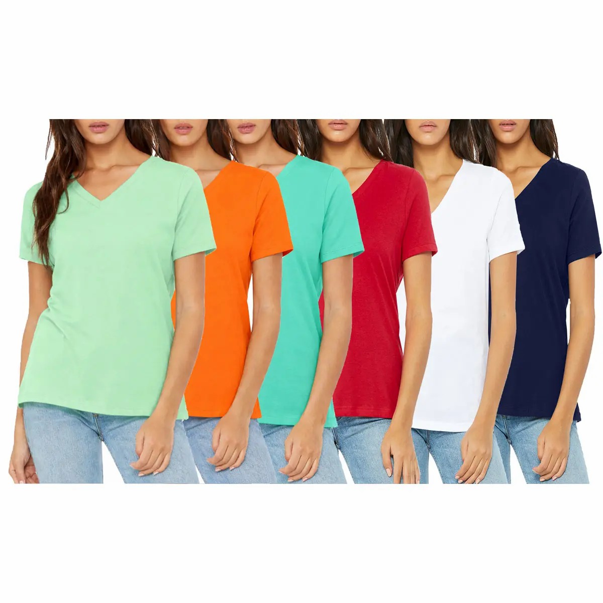 Women’s Essential 6-Pack Premium Basic Tees - Summer Comfort Set