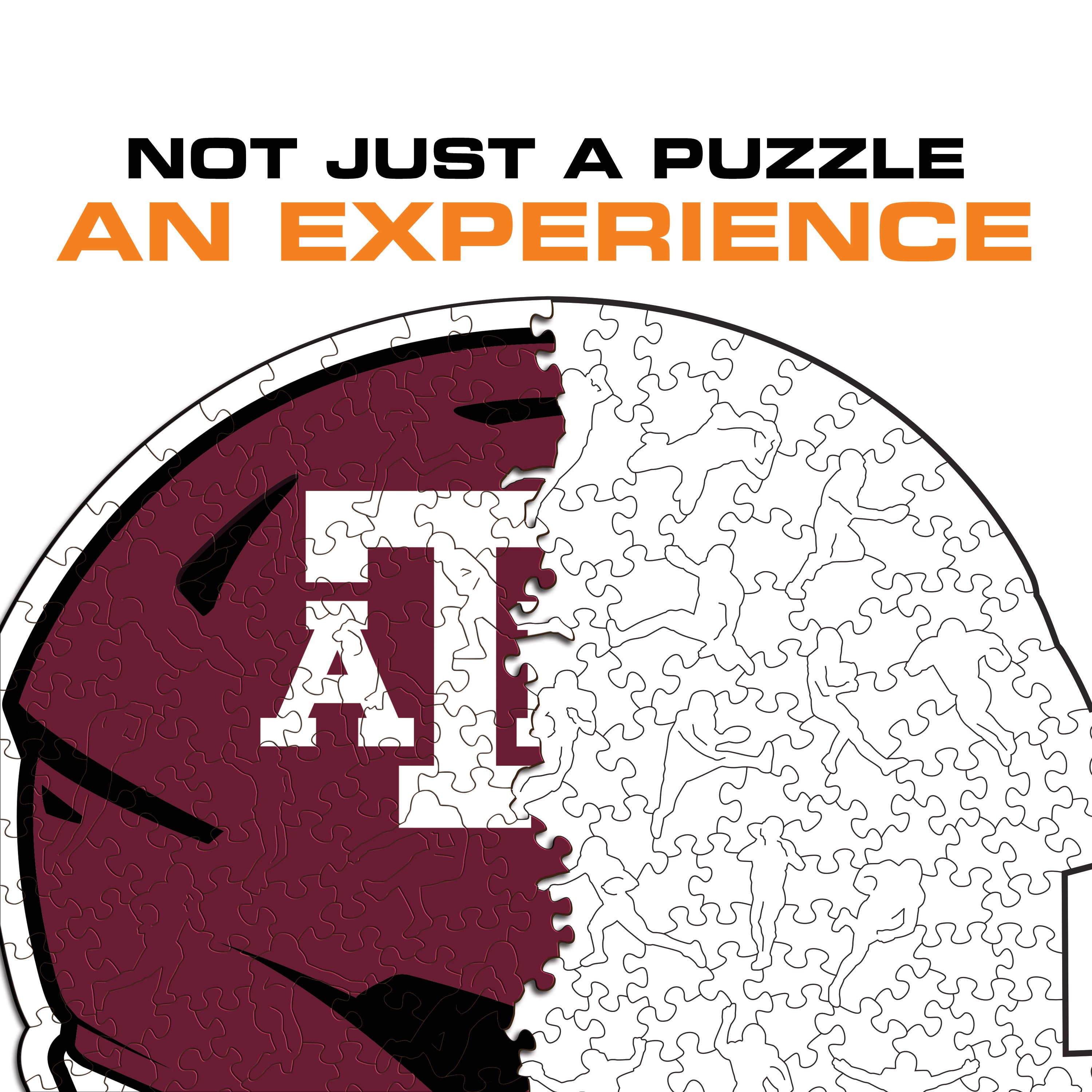 Texas A&M University Helmet - Wooden Puzzle