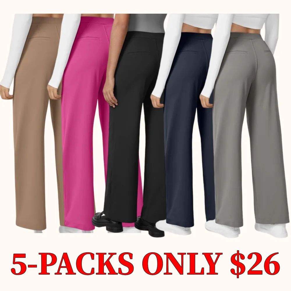 Halara Flex High Waisted Plicated Side Pocket Straight Leg Work Pants