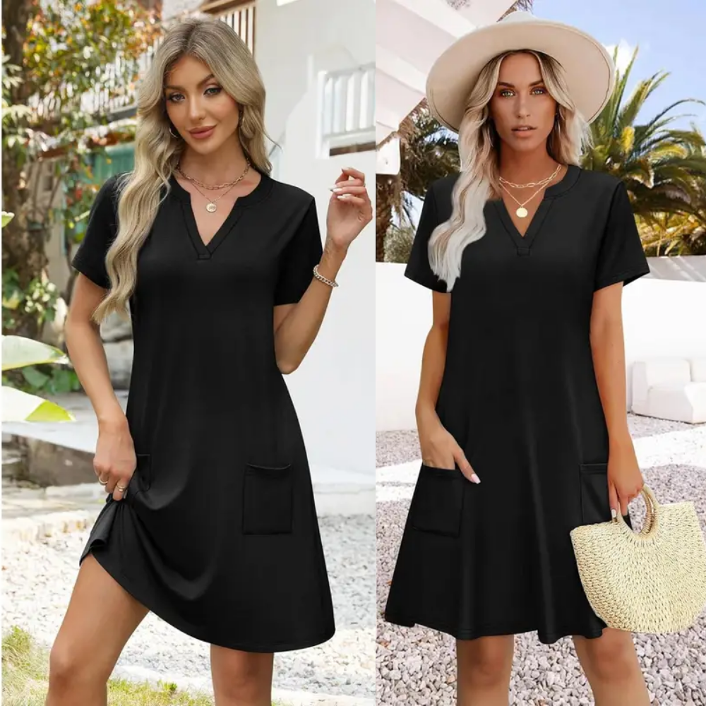 🔥 Summer Dress Dresses for Women 2026 Casual Summer V Neck With pockets