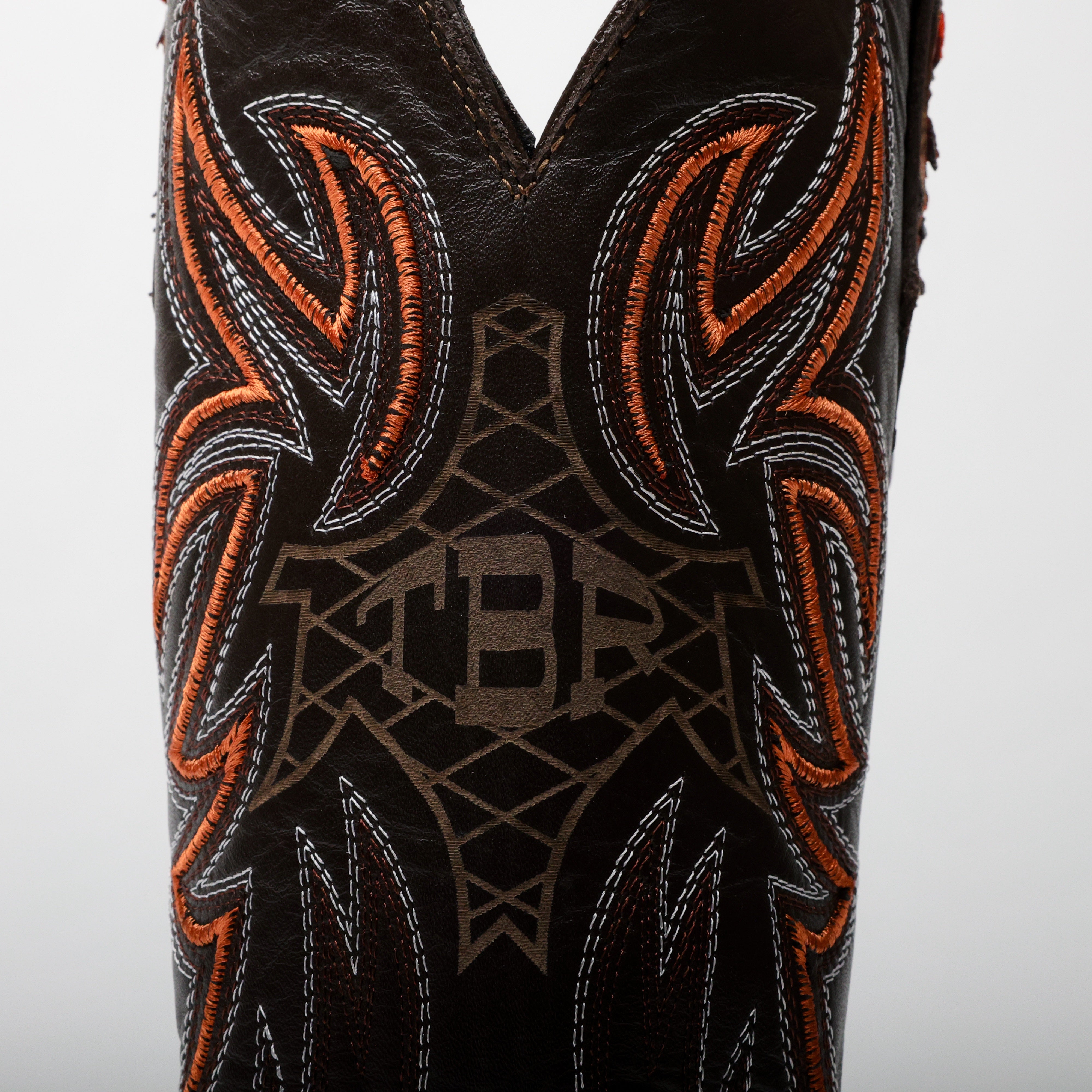 Cognac Python Leather Boots - Square Toe