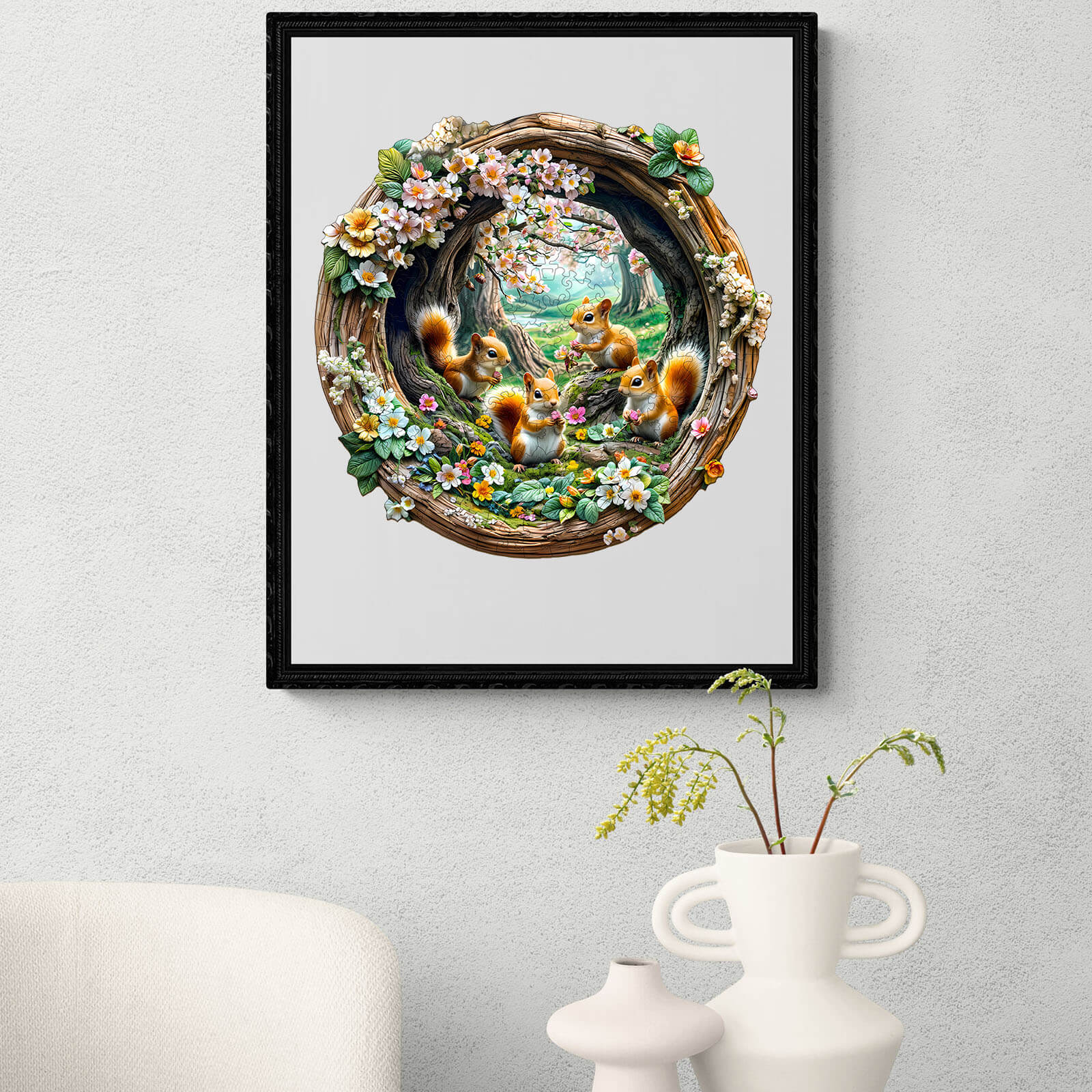 3D Spring Squirrel Wooden Jigsaw Puzzle