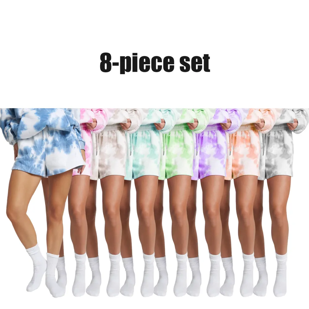 Tie-dye unisex shorts