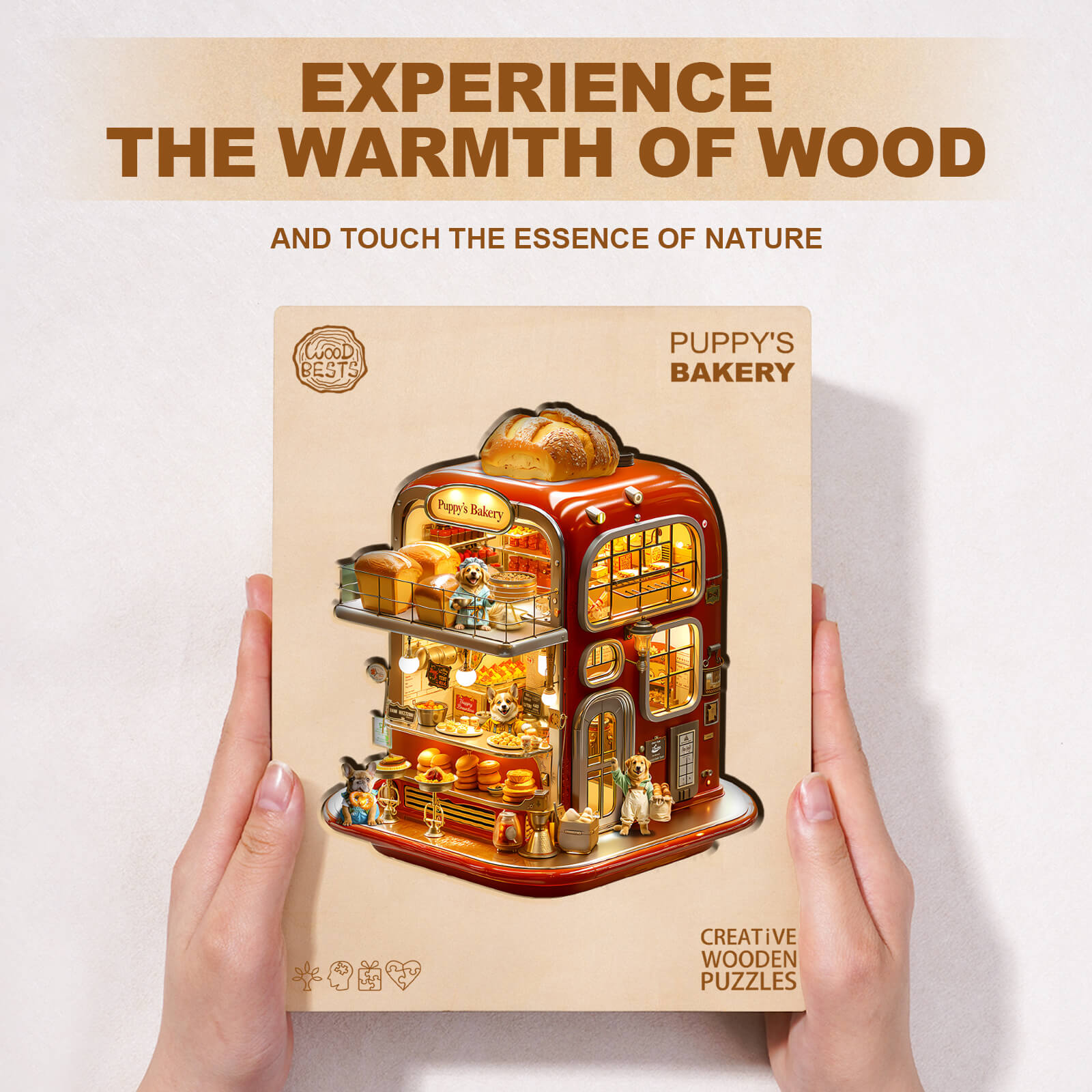 Puppy's Bakery Wooden Jigsaw Puzzle