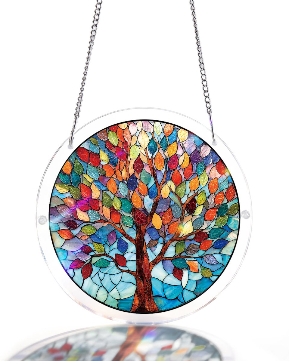 Acrylic Jigsaw Puzzle Suncatcher - Vivid Tree of Life