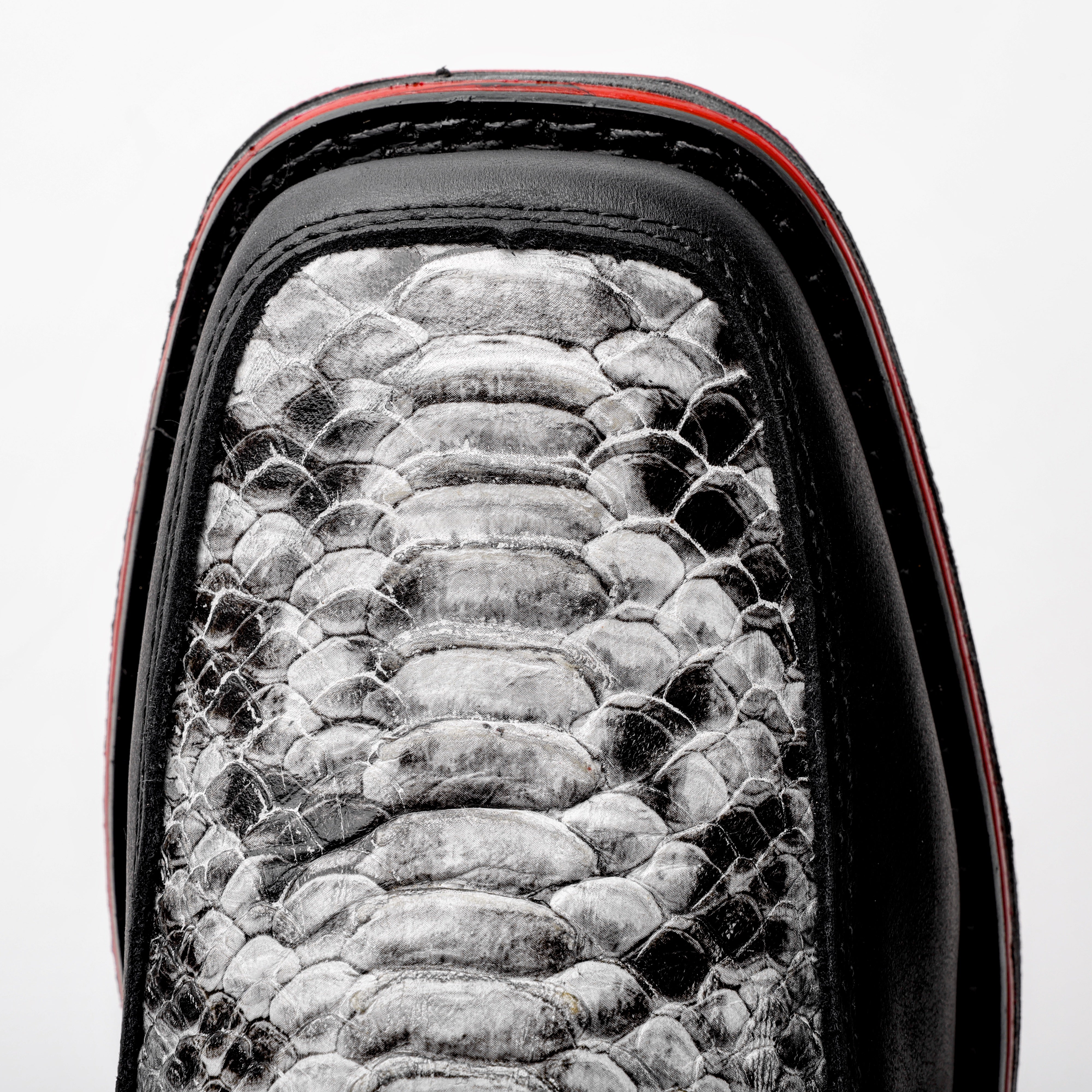 Natural Python Leather Botin With 3D Lightweight Soles - Square Toe