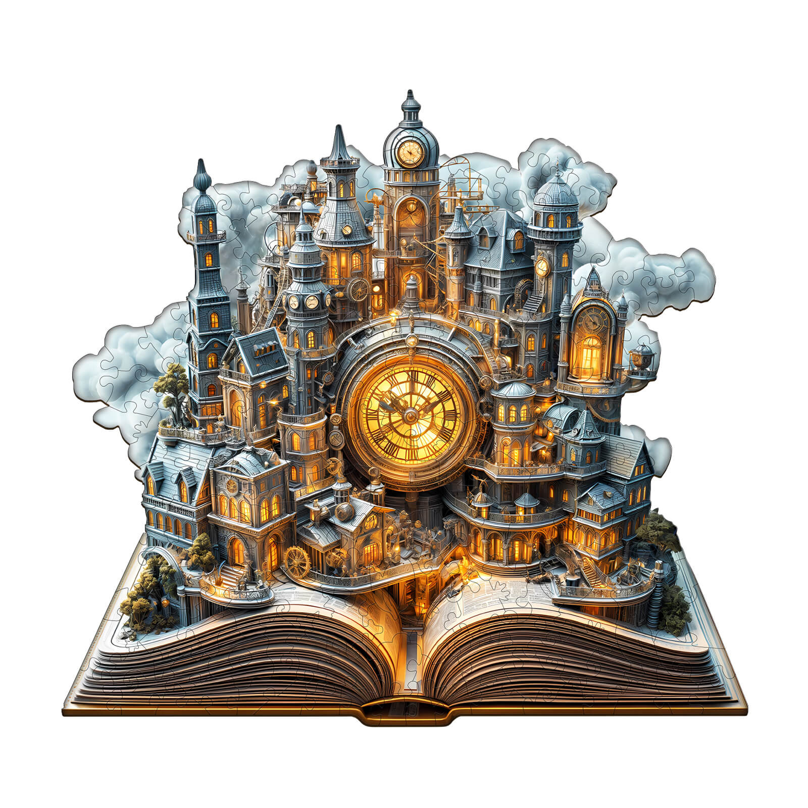 Clockwork City Wooden Jigsaw Puzzle