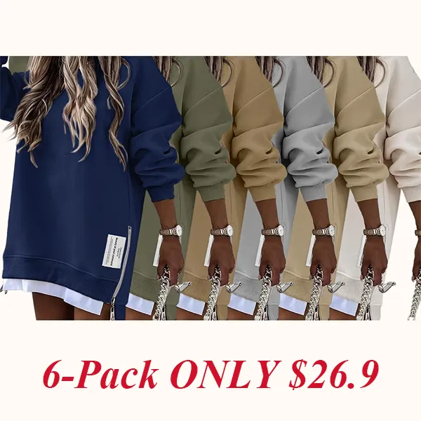 Womens Long Sleeve Pullover Sweatshirt