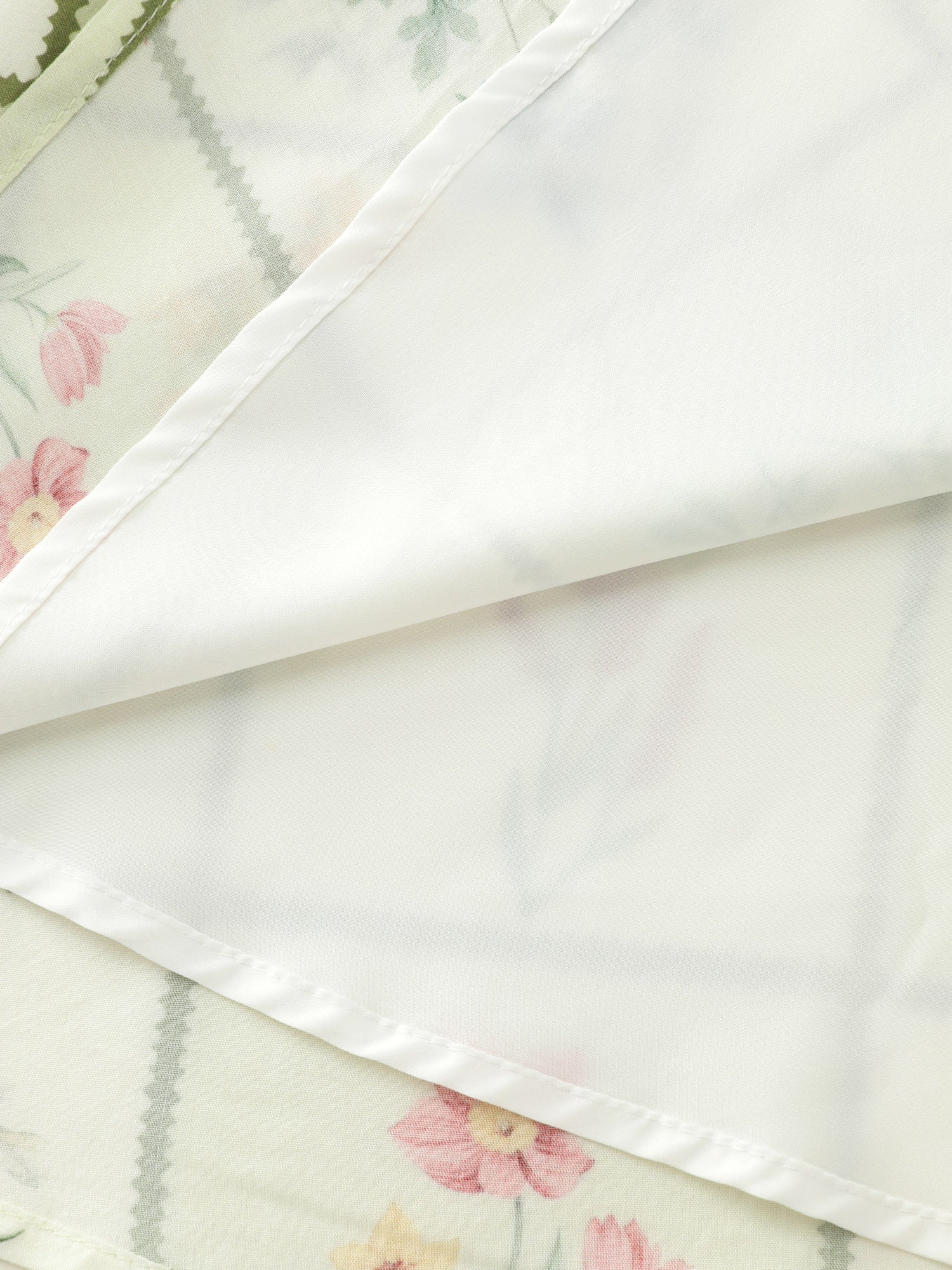 Floral Collage Print Ruffled Neckline Midi Dress