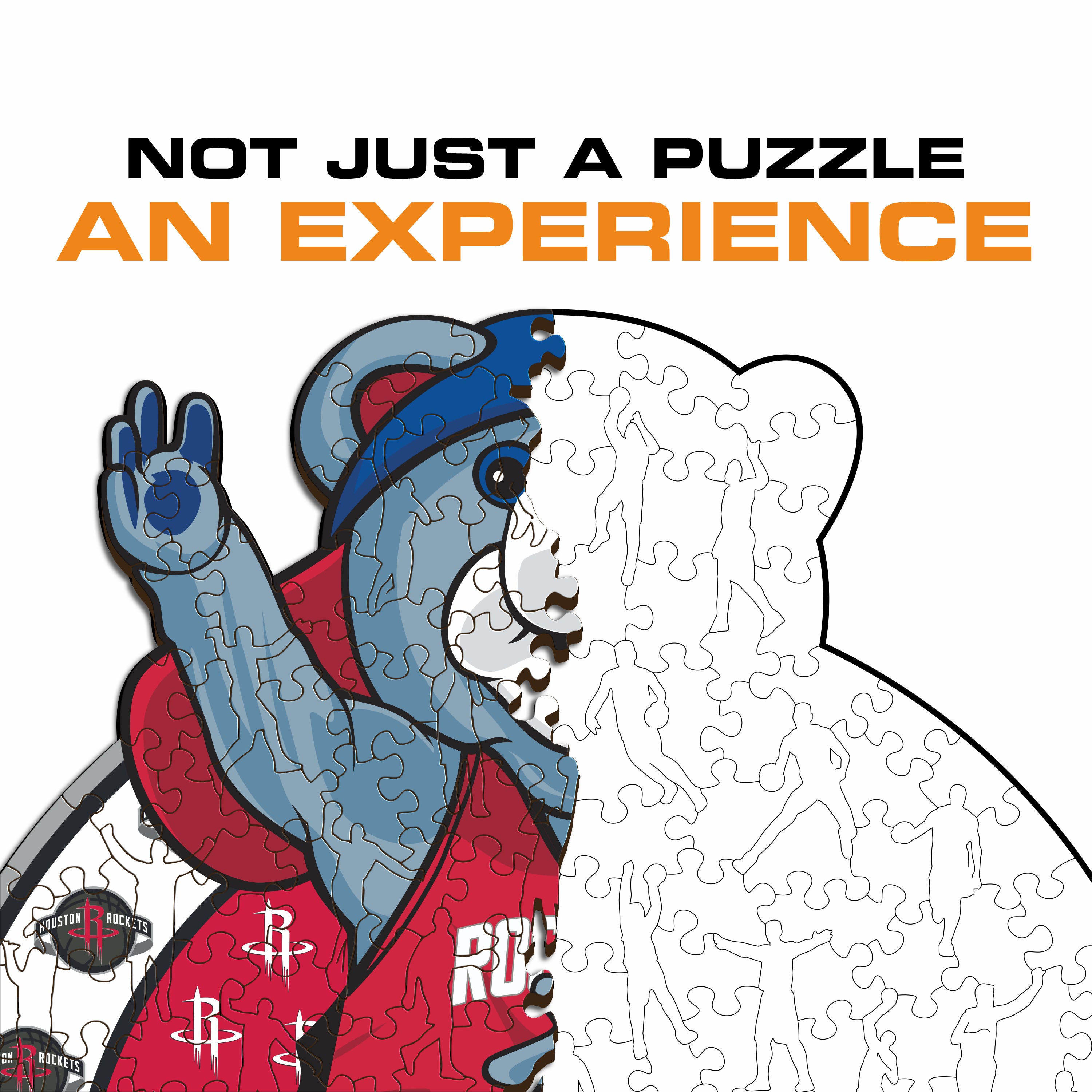 Houston Rockets™ Mascot - Wooden Puzzle