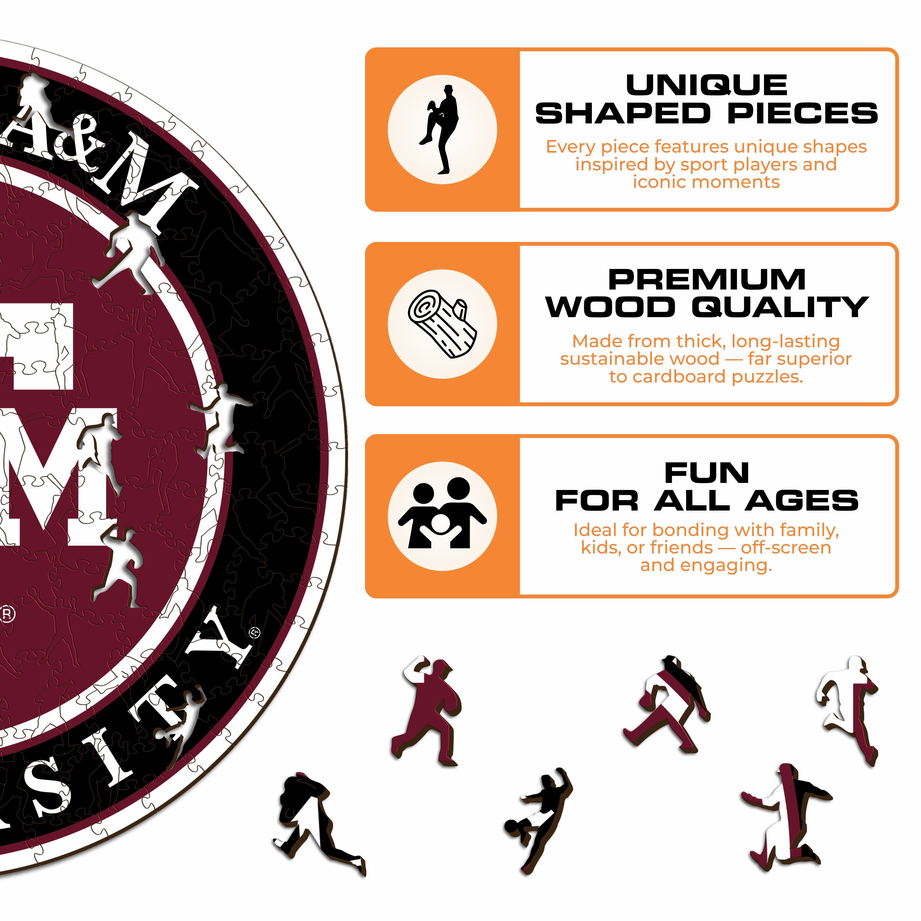Texas A&M University - Wooden Puzzle