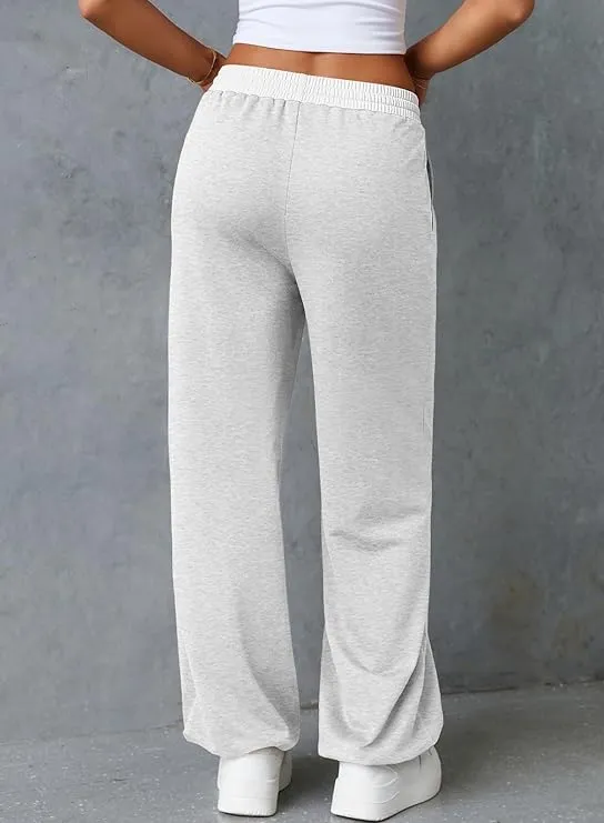 Women's Colorblock Drawstring Waist Sports Jogger Pants