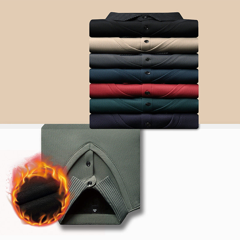 🔥Striped Lapel Fake Two-Piece Shirt