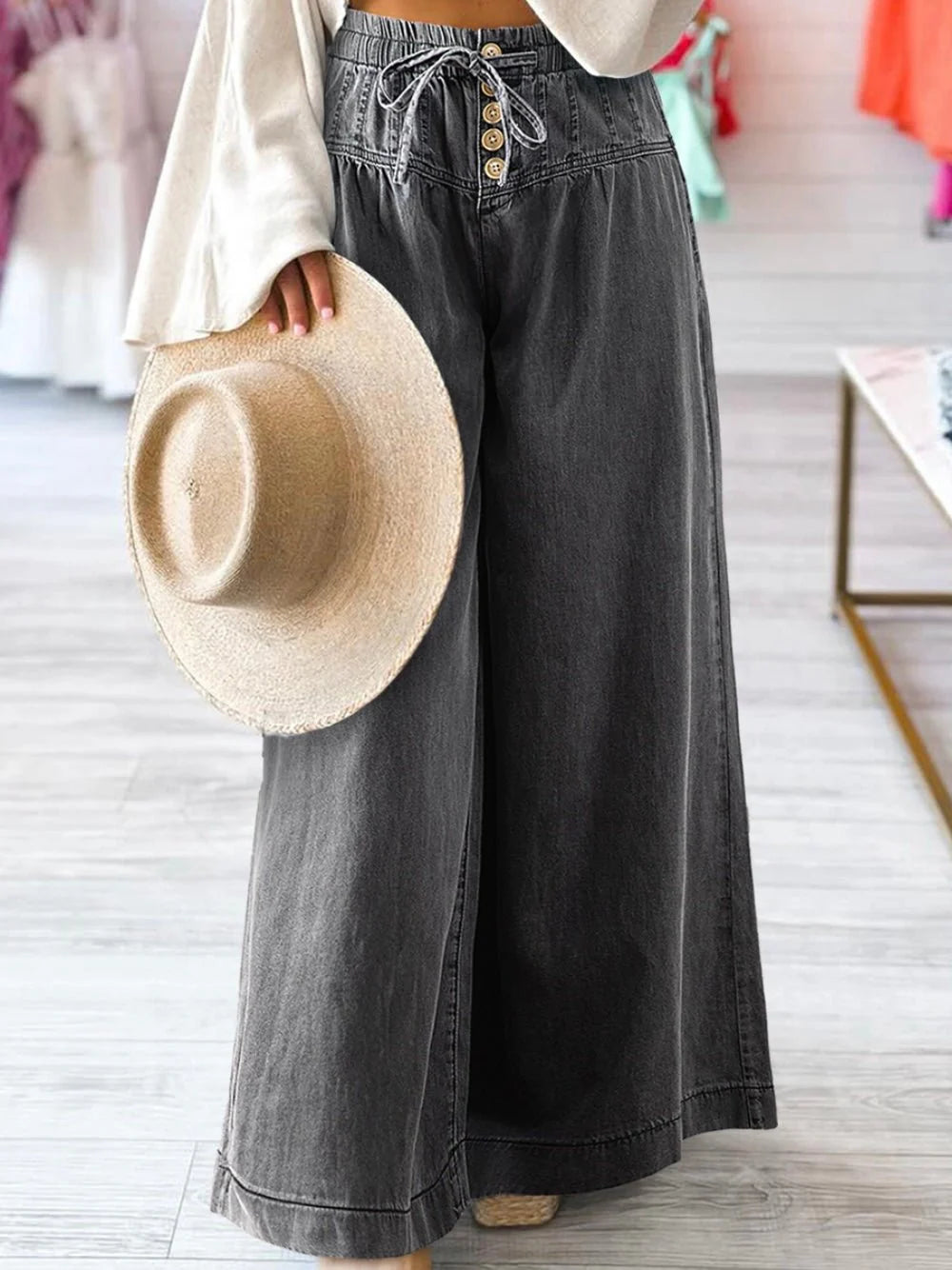 Drift Away Denim Palazzo Pants