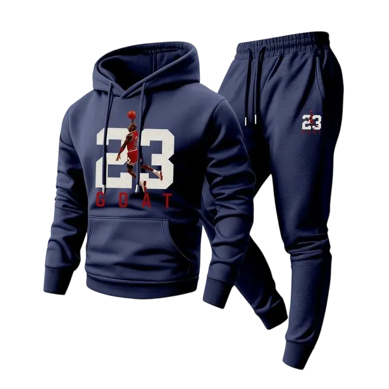 🔥Last day promotion Men's Minimalist Goat-Print Tracksuit Hoodie & Sweatpants Set