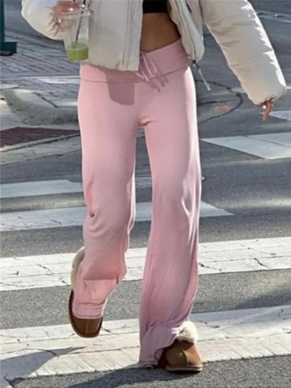 Women's Adjustable Drawstring Waist Straight Leg Pants (Just $3 Each!)