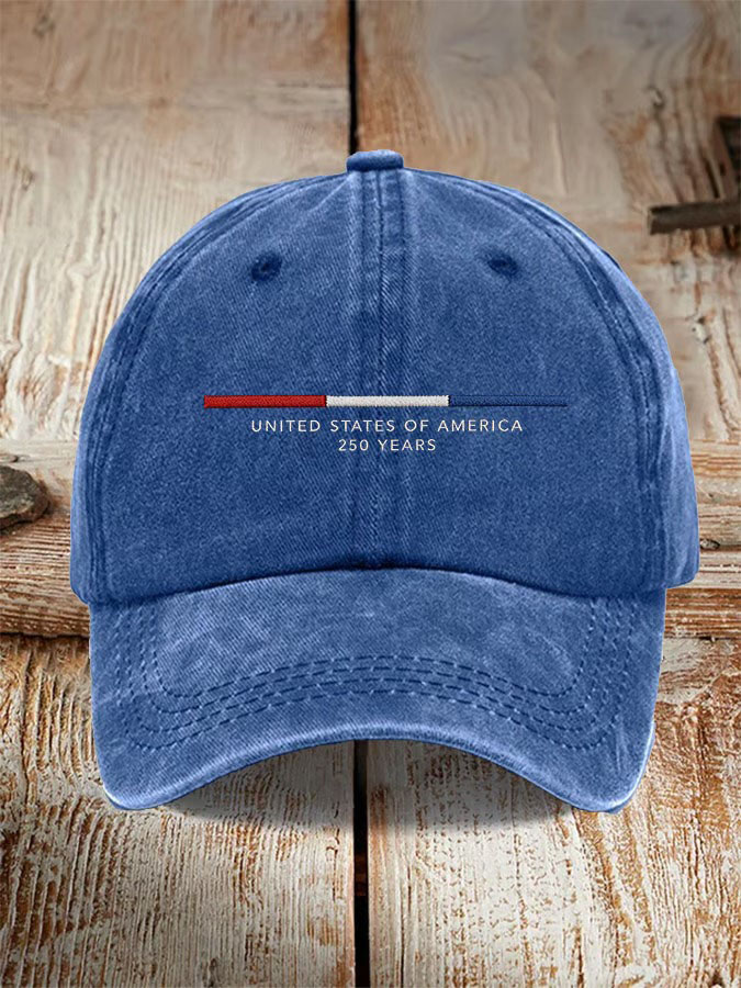 Neutral retro American Independence Day printed casual baseball cap