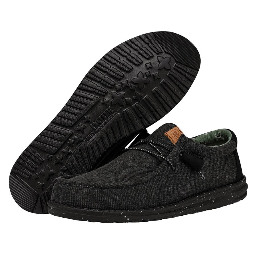 Wally Washed Canvas - Black/Black