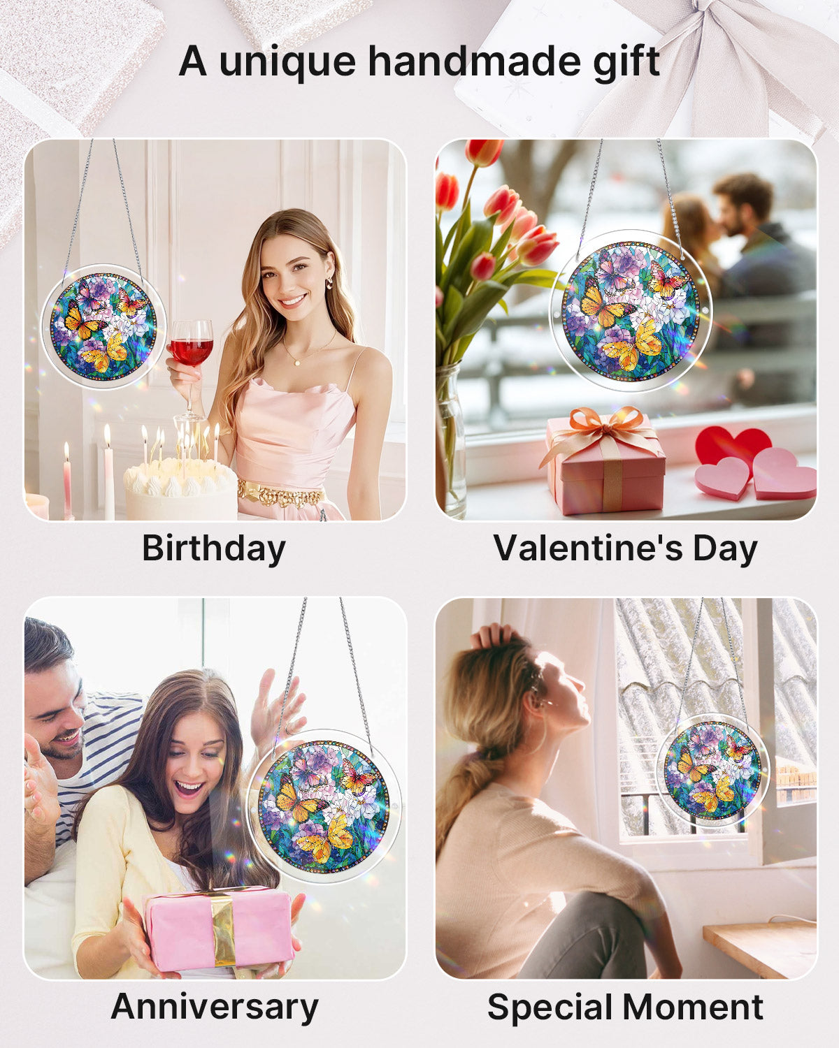 Butterflies in Bloom Light Suncatcher-Acrylic Window Art