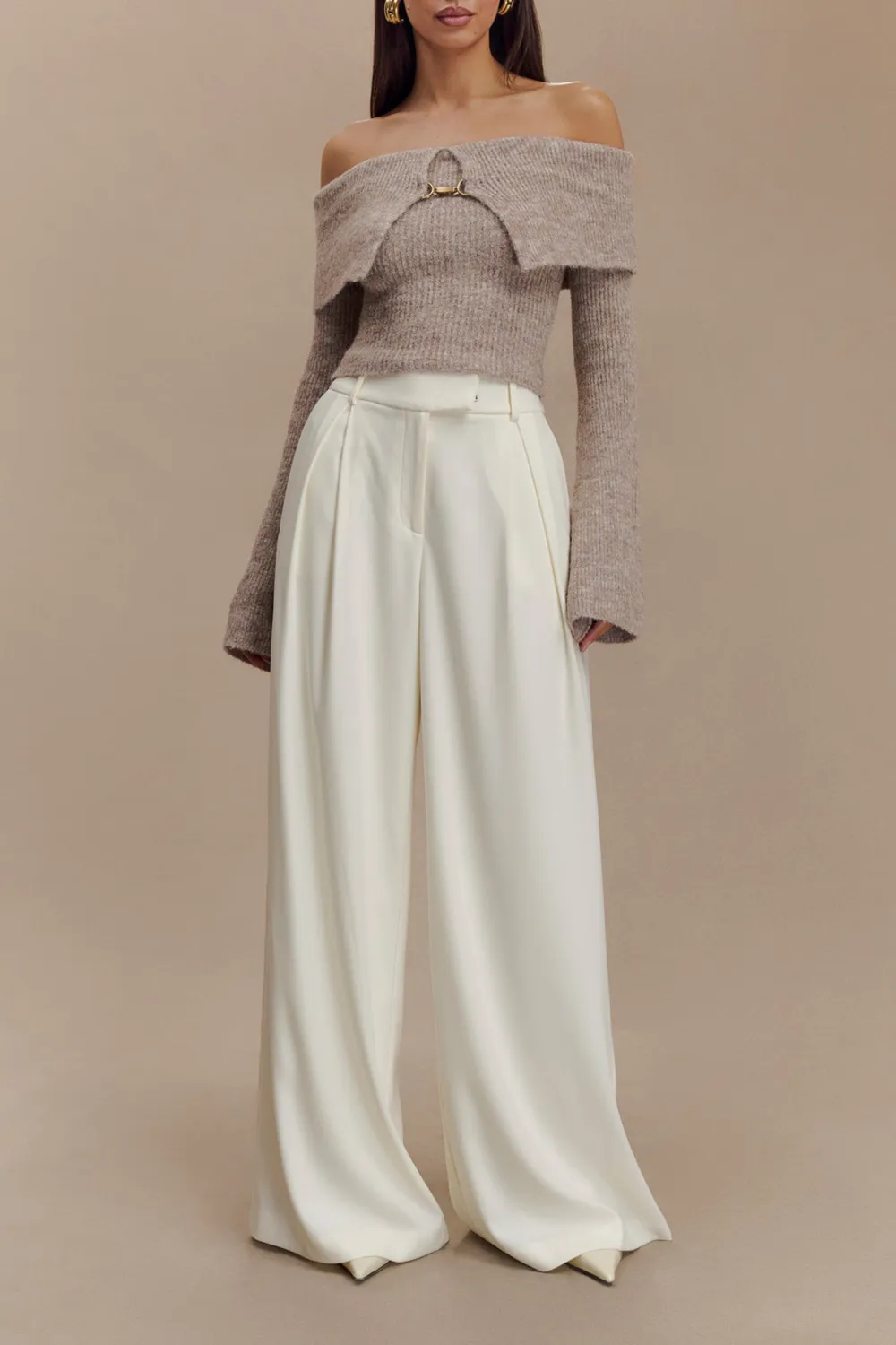 Pleated Wide Leg Pants