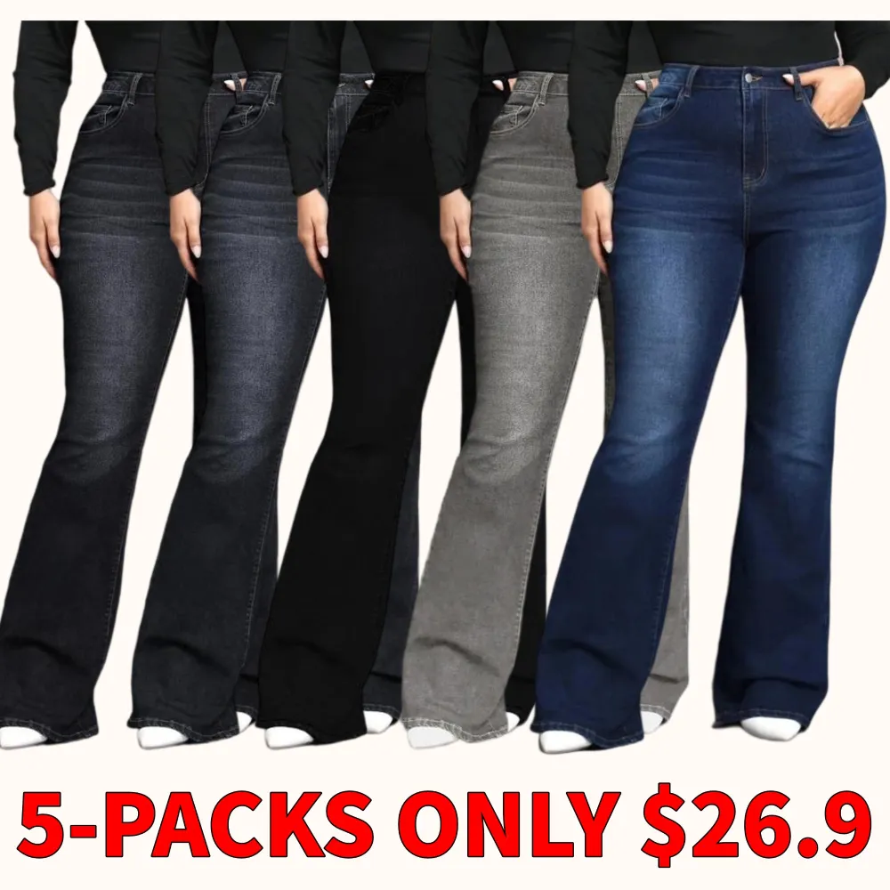 Solid color pocket button flared pants