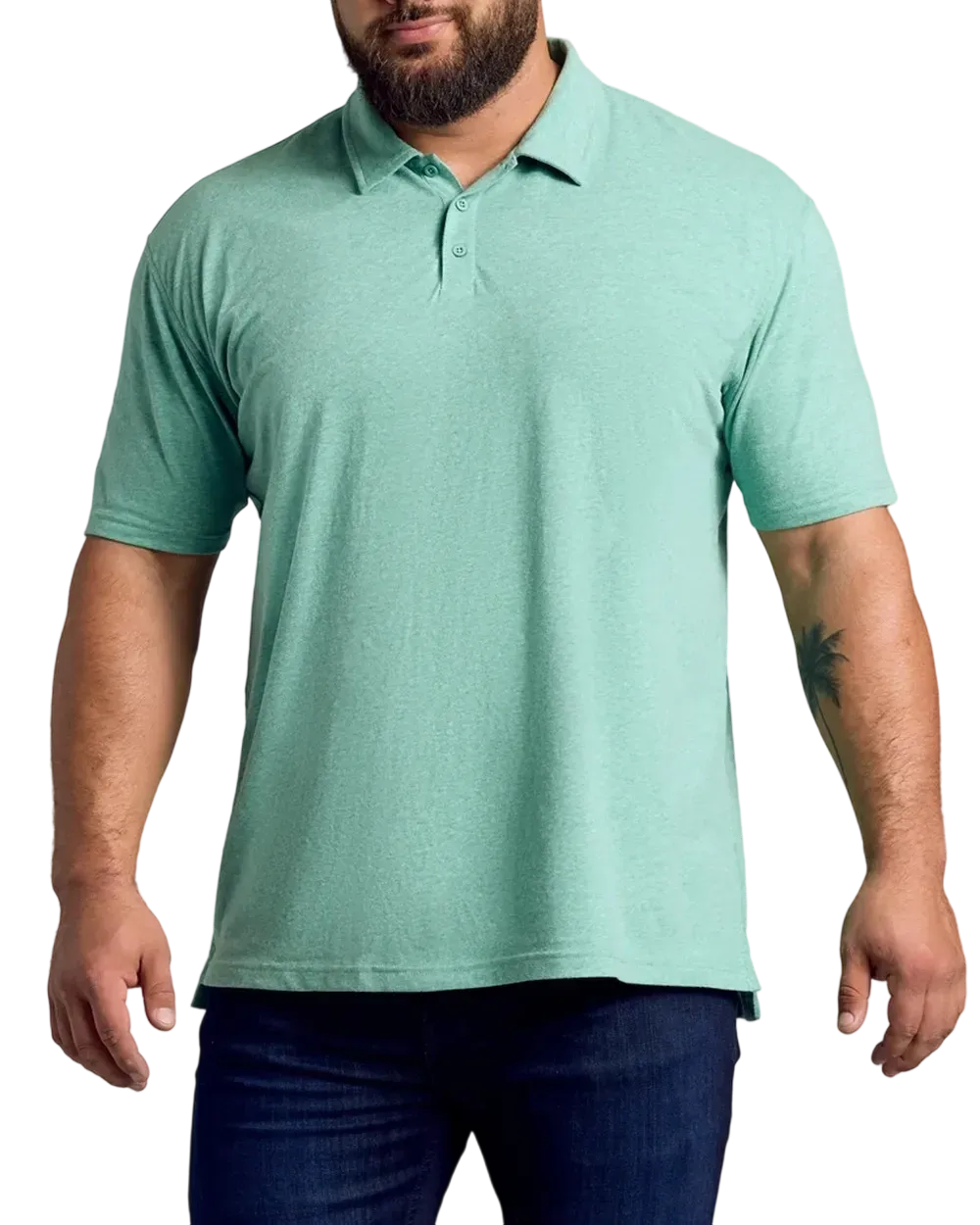 LA Men'S Casual Business POLO Shirt, Breathable Pique Fabric,Classic Polo