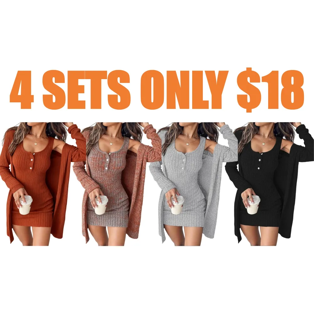 Women's Striped Dress Set