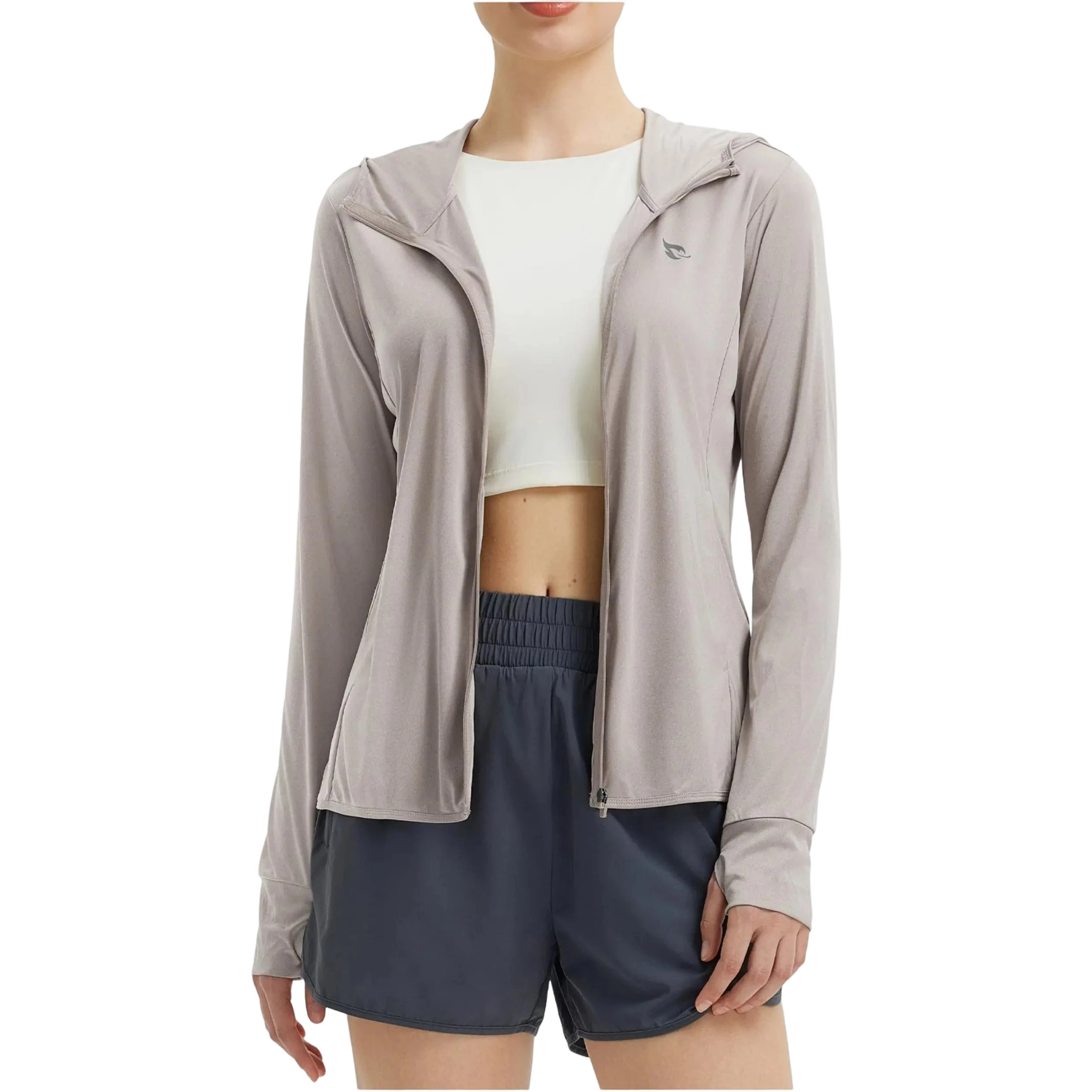 Women's UPF50+ Hoodie Sun Protection Shirts Lightweight Breathable SPF Jacket UV Cooling Long Sleeve Summer Outdoor Hiking Gardening Fishing