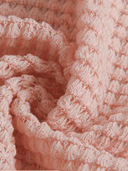 Lace Crochet Design Daily Plain Casual Crew Neck Loose H-Line Long Sleeve T-Shirt