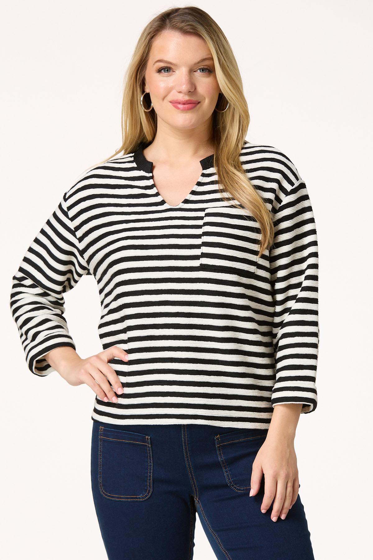 Textured Stripe Top