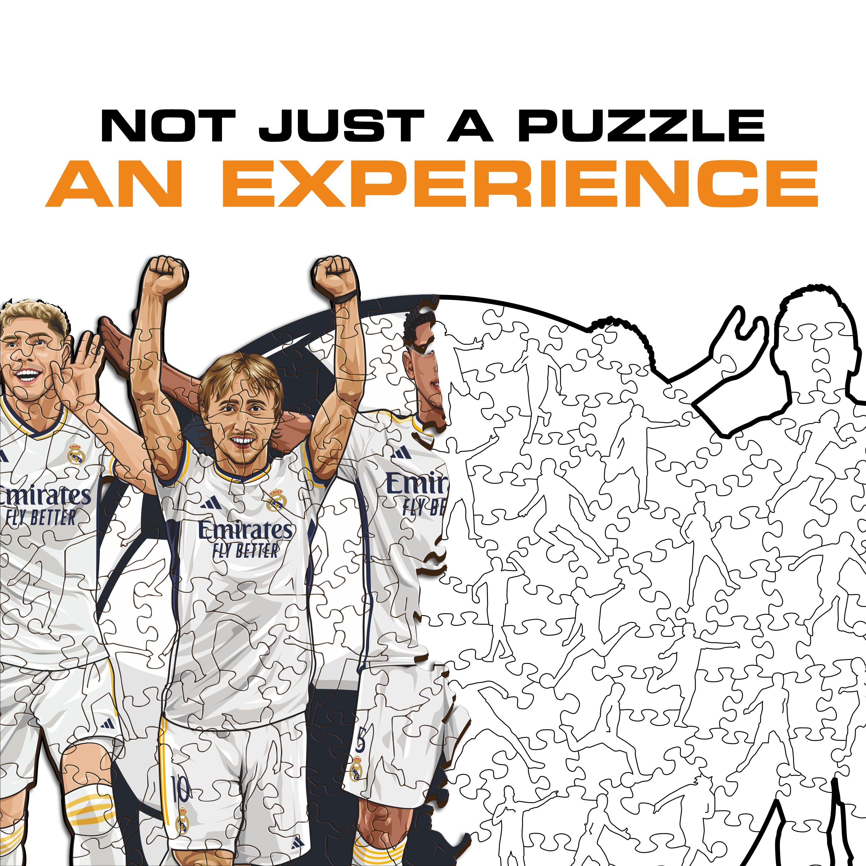 Real Madrid CF® 5 Players - Wooden Puzzle
