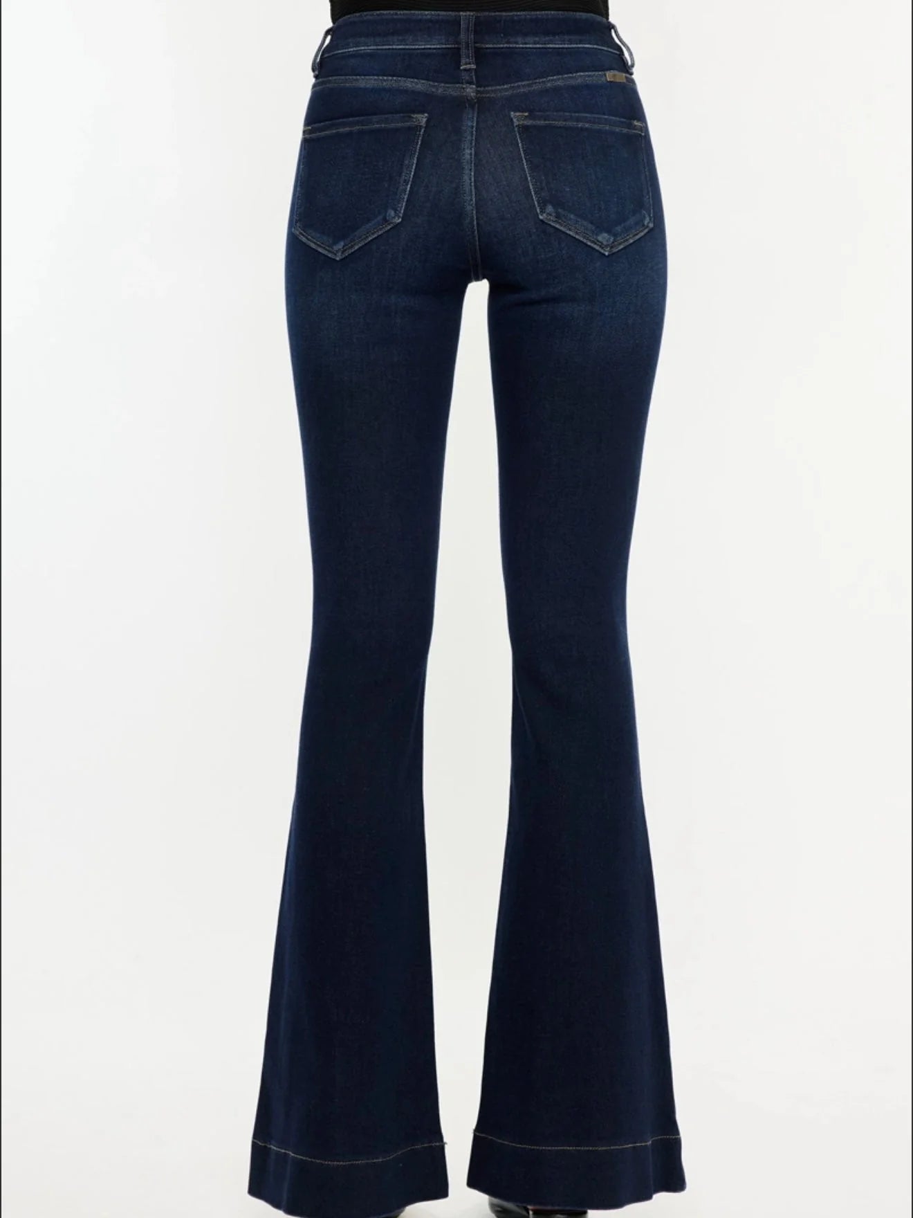 Roxxee Dark High Rise Flare Jeans