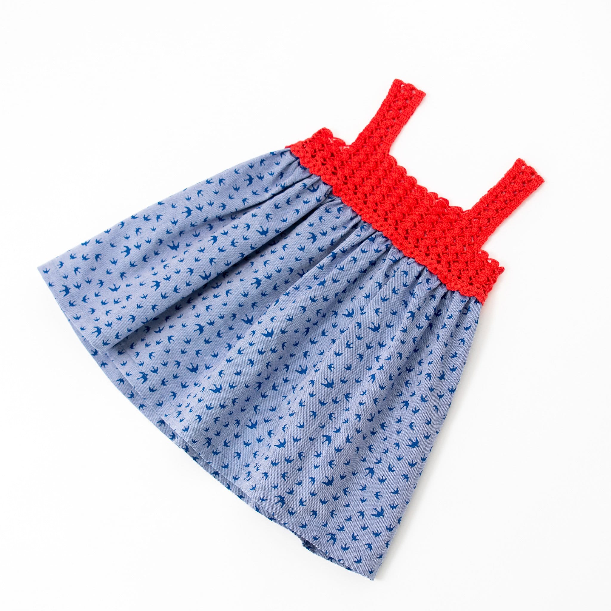 Red Birdy Cotton Dress