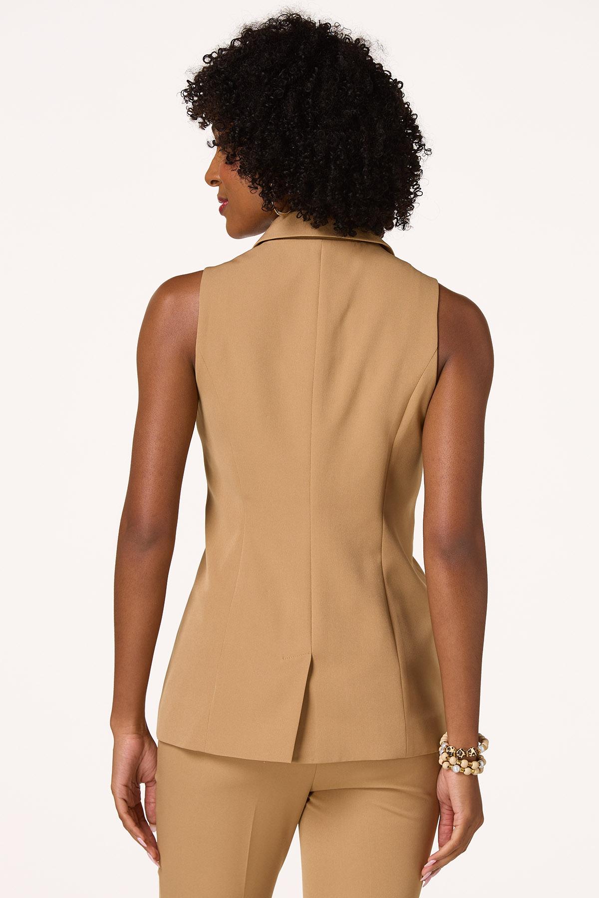 Button Front Collared Vest