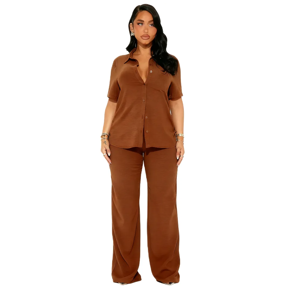 Women's Short Sleeve Pant Set