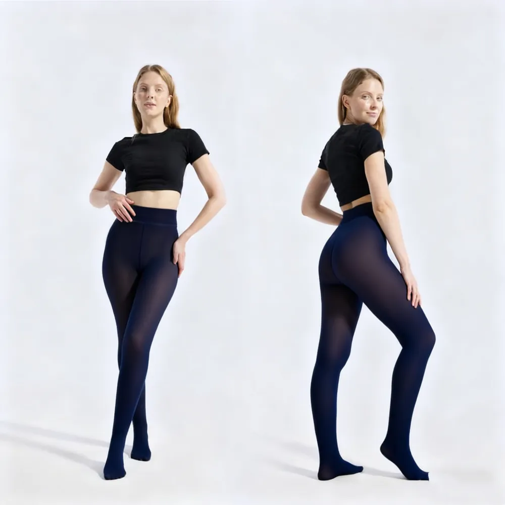 Fleece Lined Tights Sheer Women