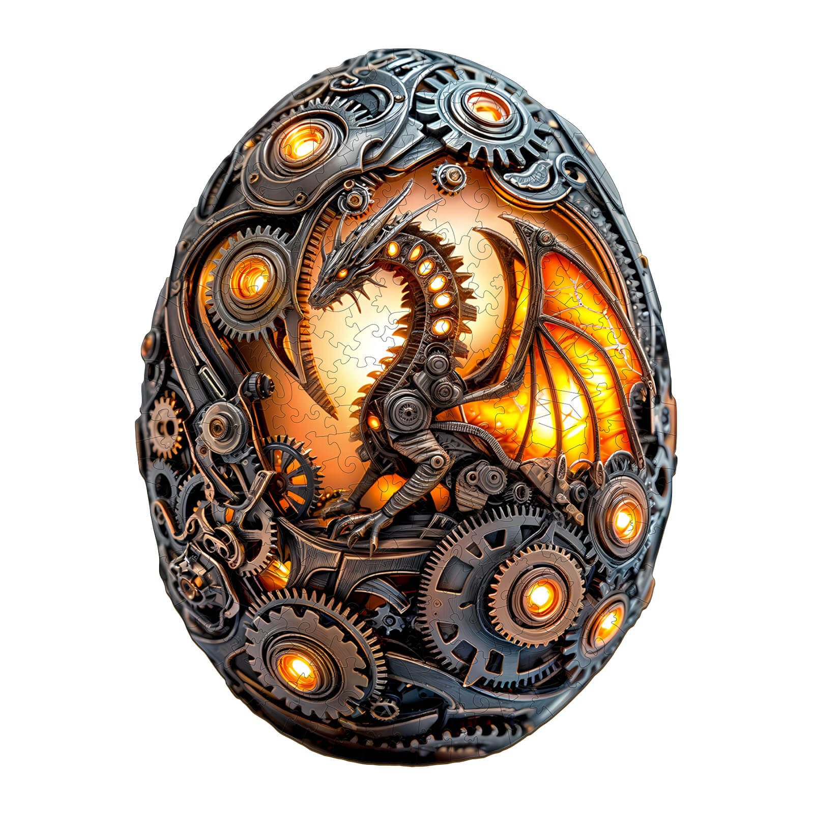 Mechanical Dragon Egg Wooden Jigsaw Puzzle