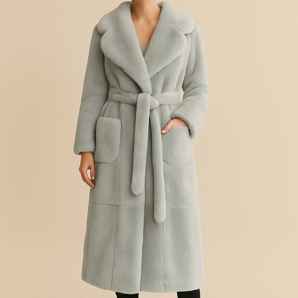 Velvet Luxe Belted Coat